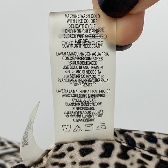 CALVIN KLEIN Snakeskin Button Down Blouse - Picture 9 of 10